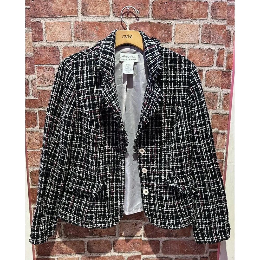 Giorgio Fiorlini‎ Collection Women's Size 6 Multi-Color Lightweight Plaid Jacket